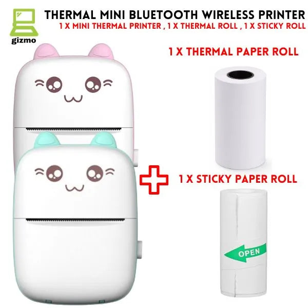 Portable Mini Pocket Printer BT Thermal Printer