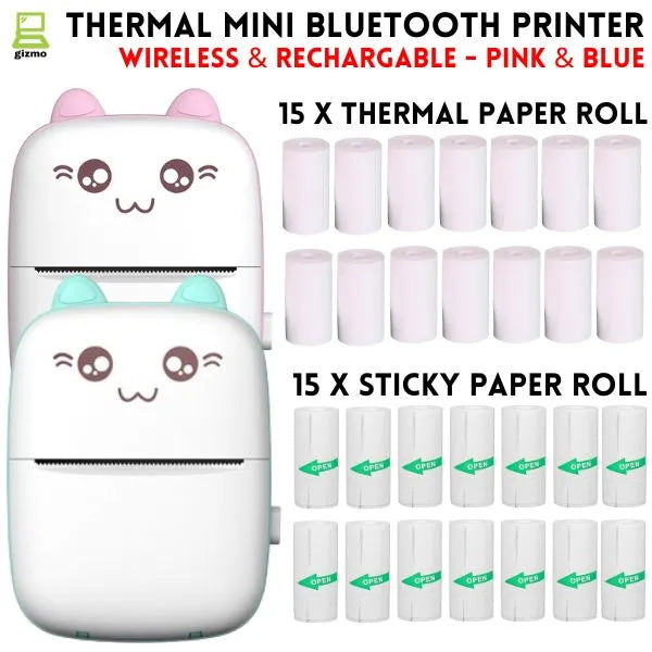 Portable Mini Pocket Printer BT Thermal Printer