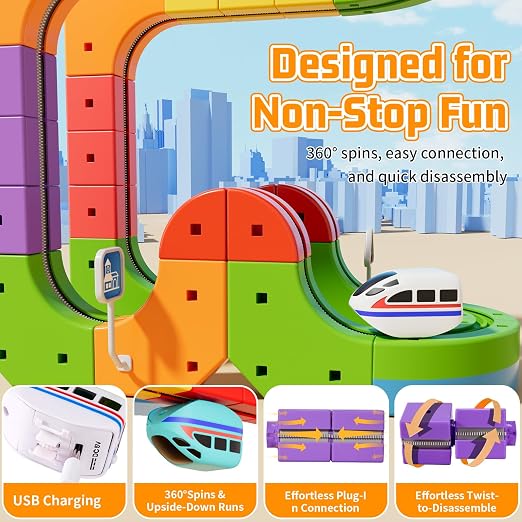 Versatile Magnetic Railcar Track Set