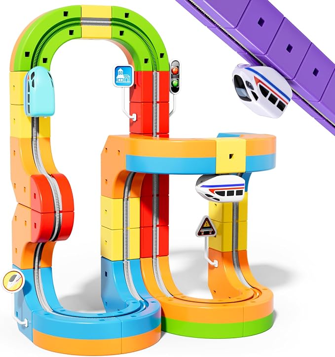 Versatile Magnetic Railcar Track Set