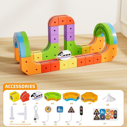 Versatile Magnetic Railcar Track Set