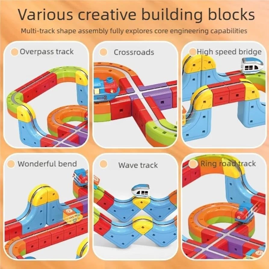 Versatile Magnetic Railcar Track Set