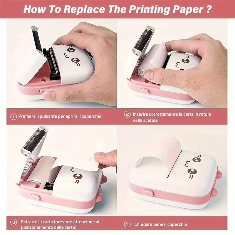 Portable Mini Pocket Printer BT Thermal Printer